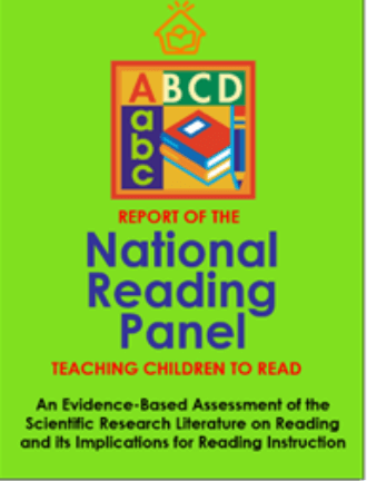 Cover of the National Reading Report is reproduced.