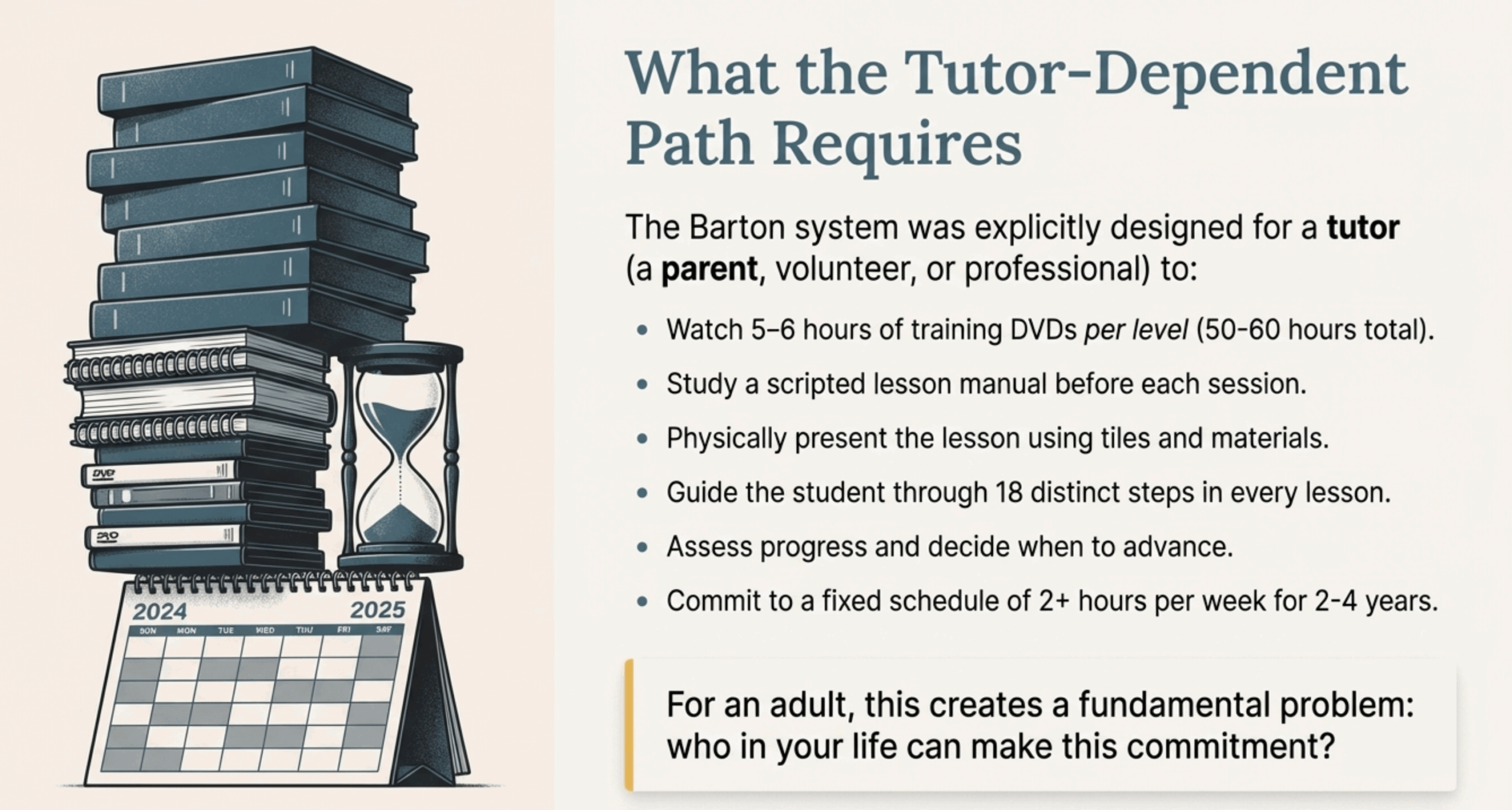 Challenges of Tutor-Dependent Learning