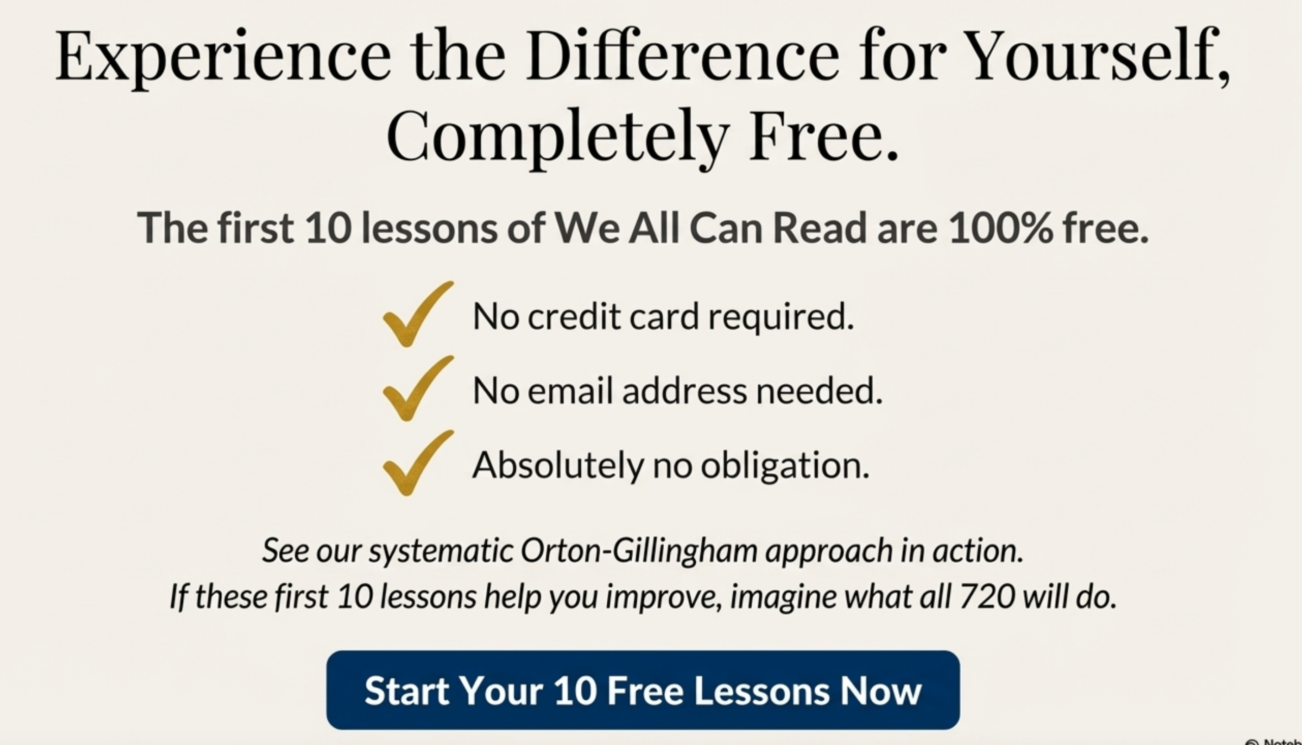 Start Your 10 Free Lessons Now