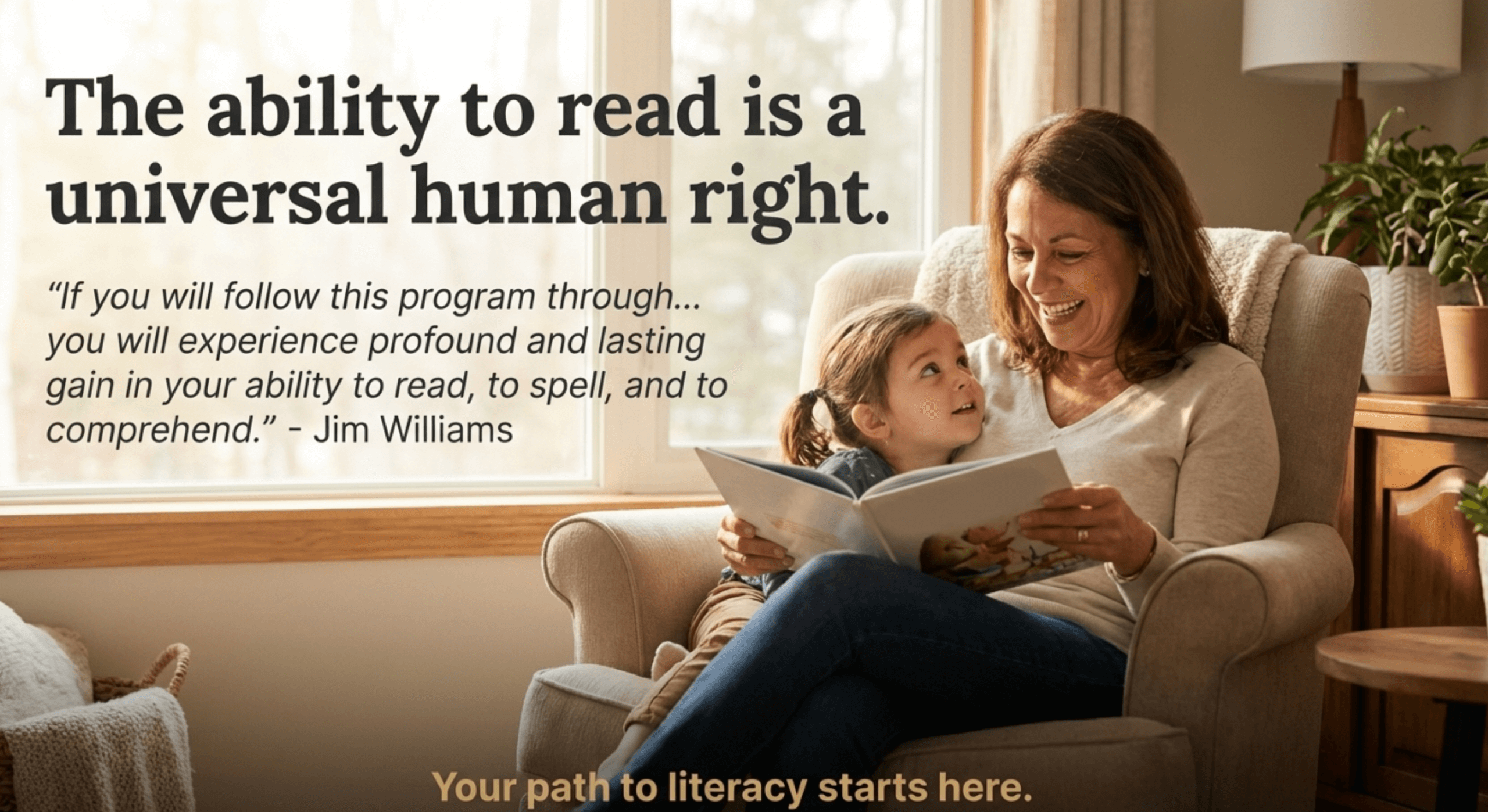 The ability to read is a universal human right