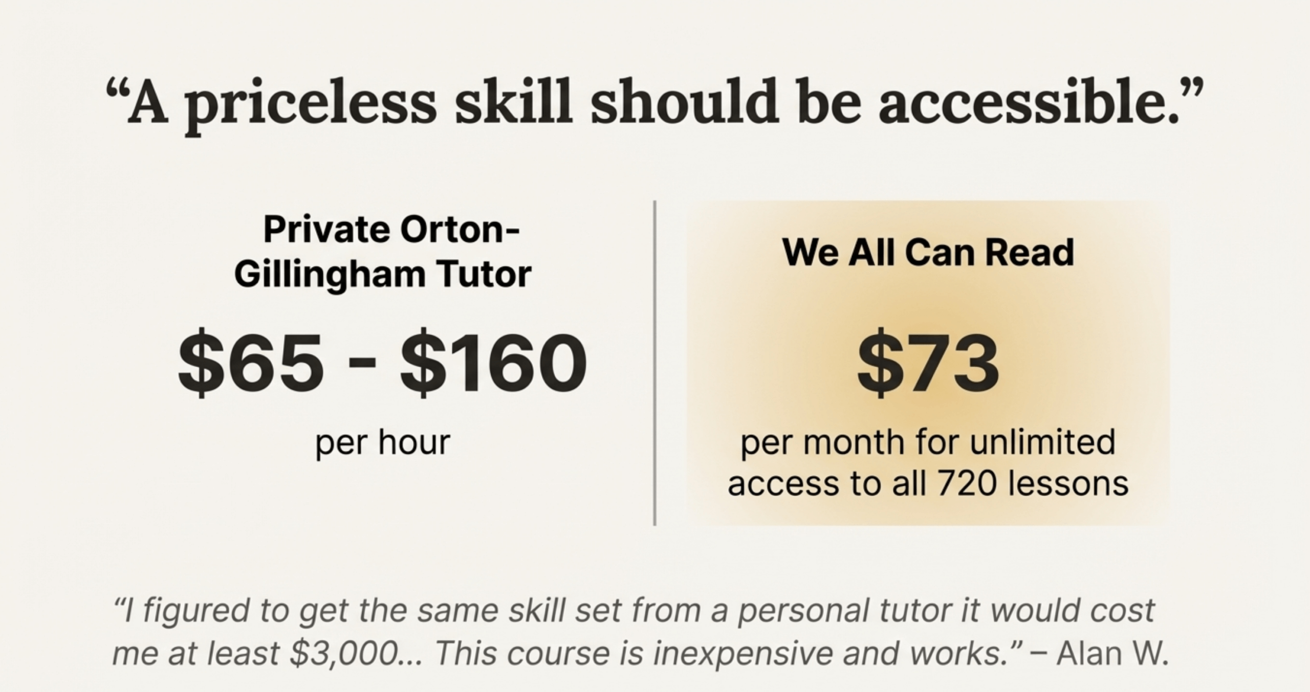 A priceless skill should be accessible