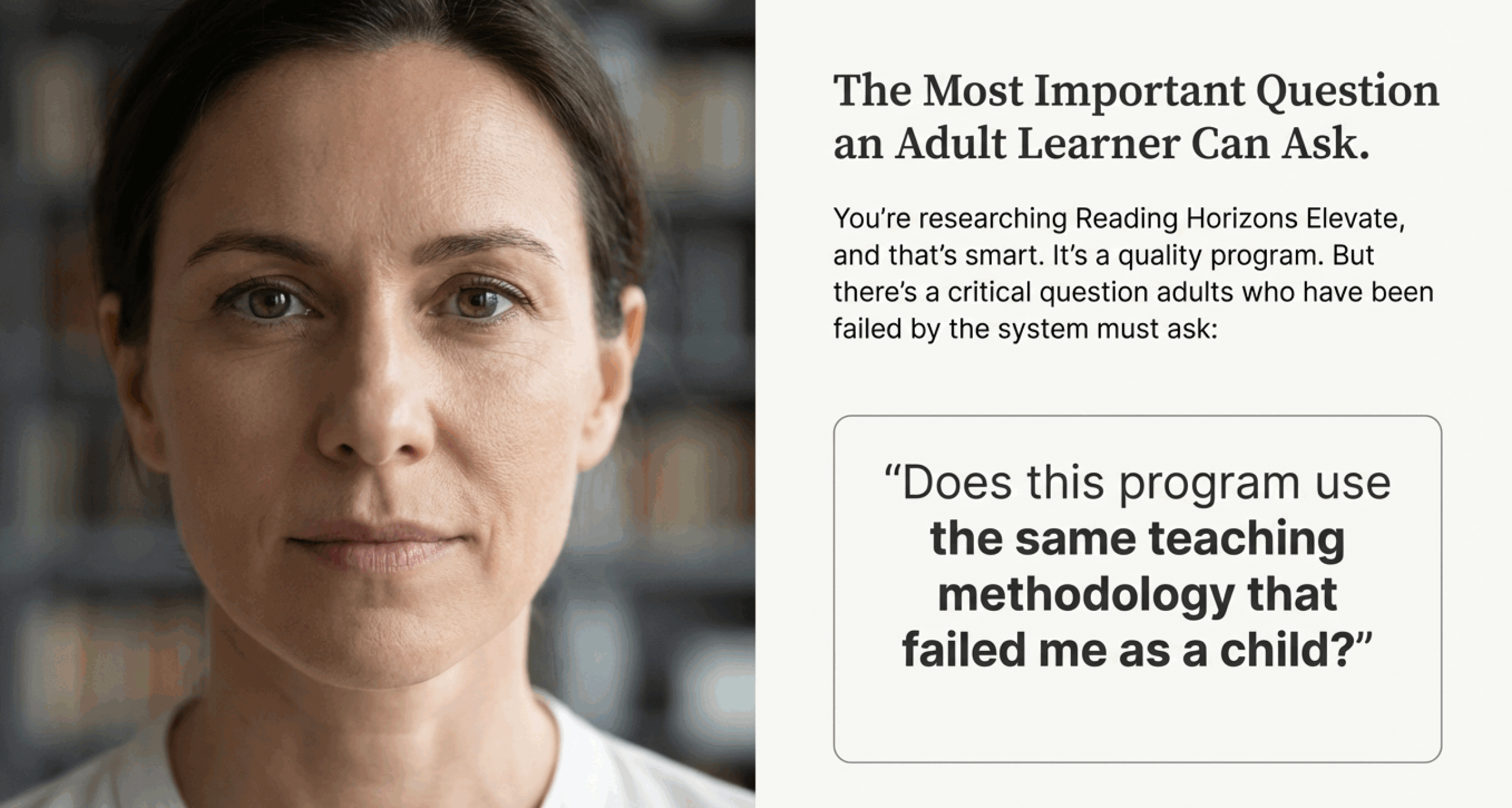 The most important question an adult learner can ask