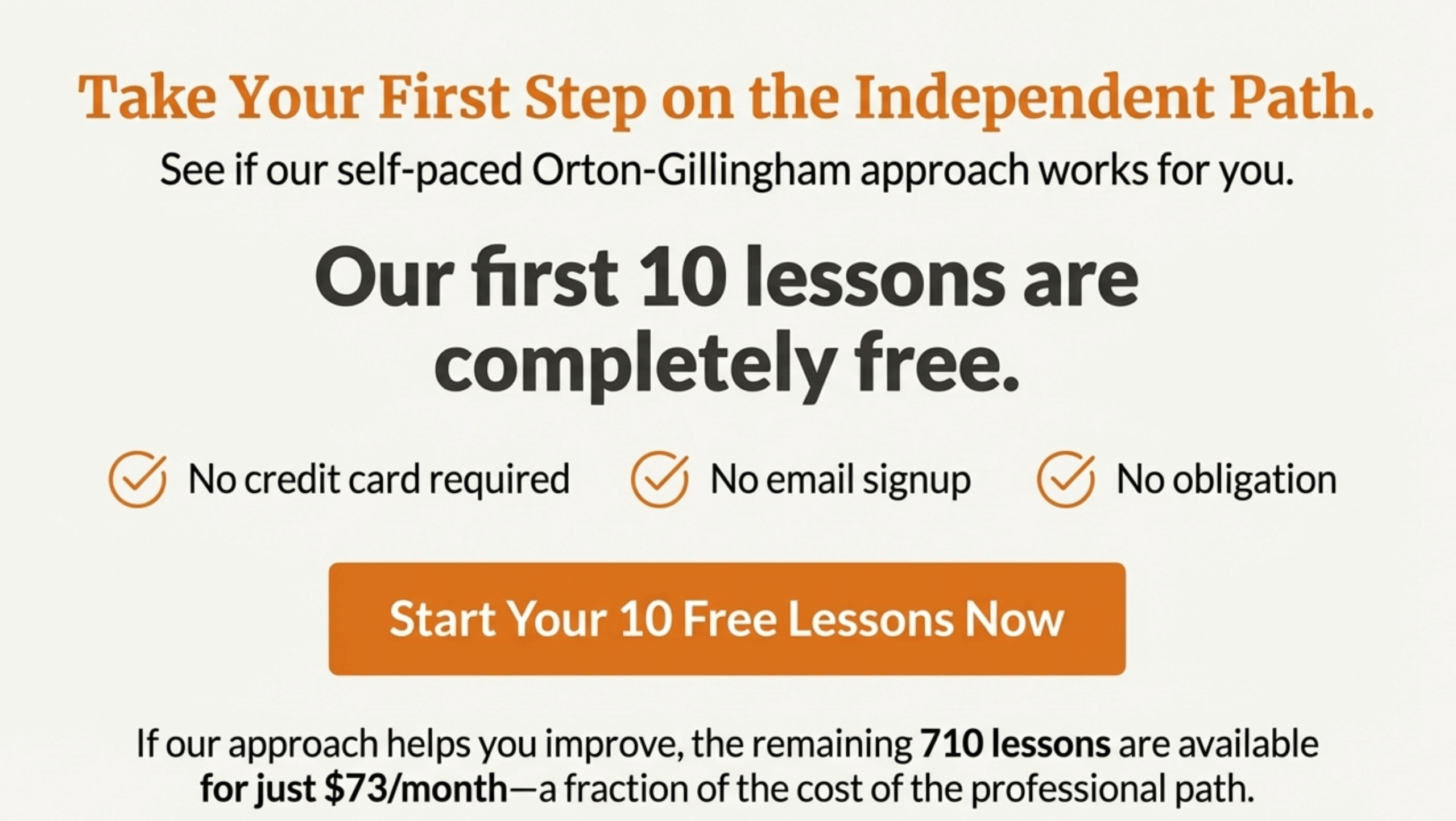 Start Your 10 Free Lessons Now
