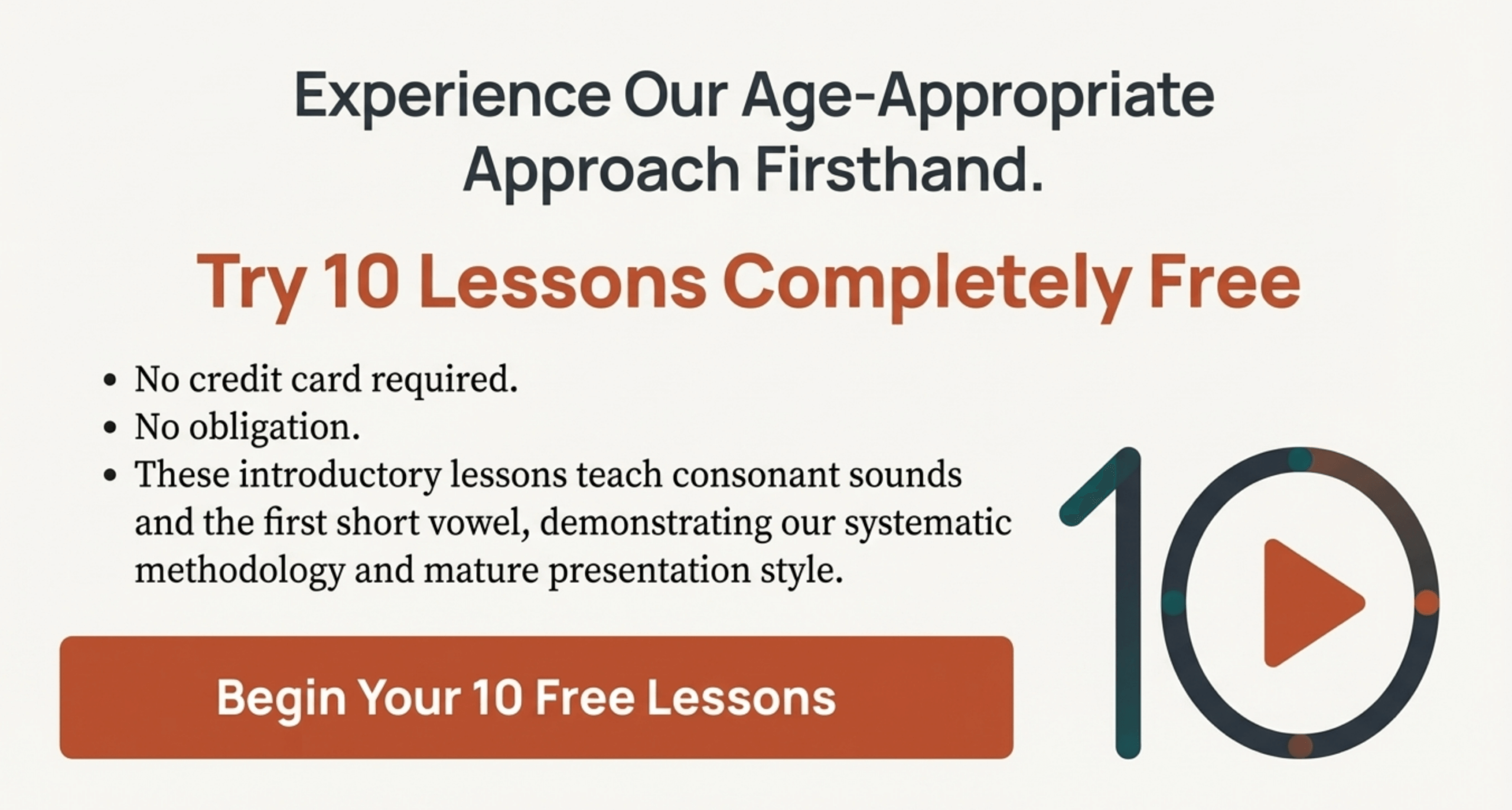 Try 10 Lessons Completely Free