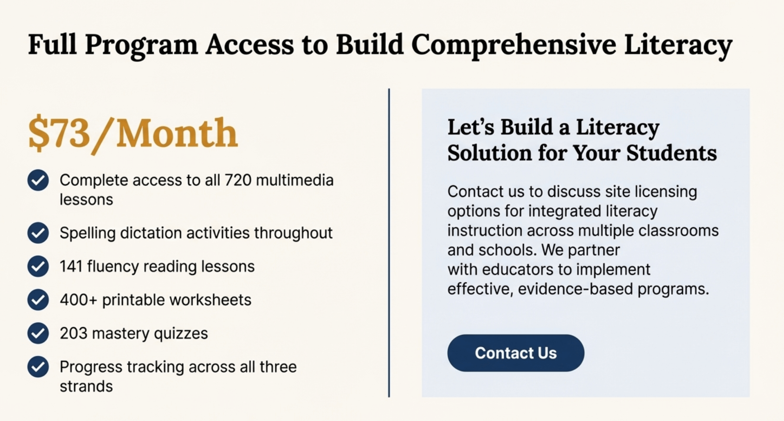 Contact Us for School Licensing