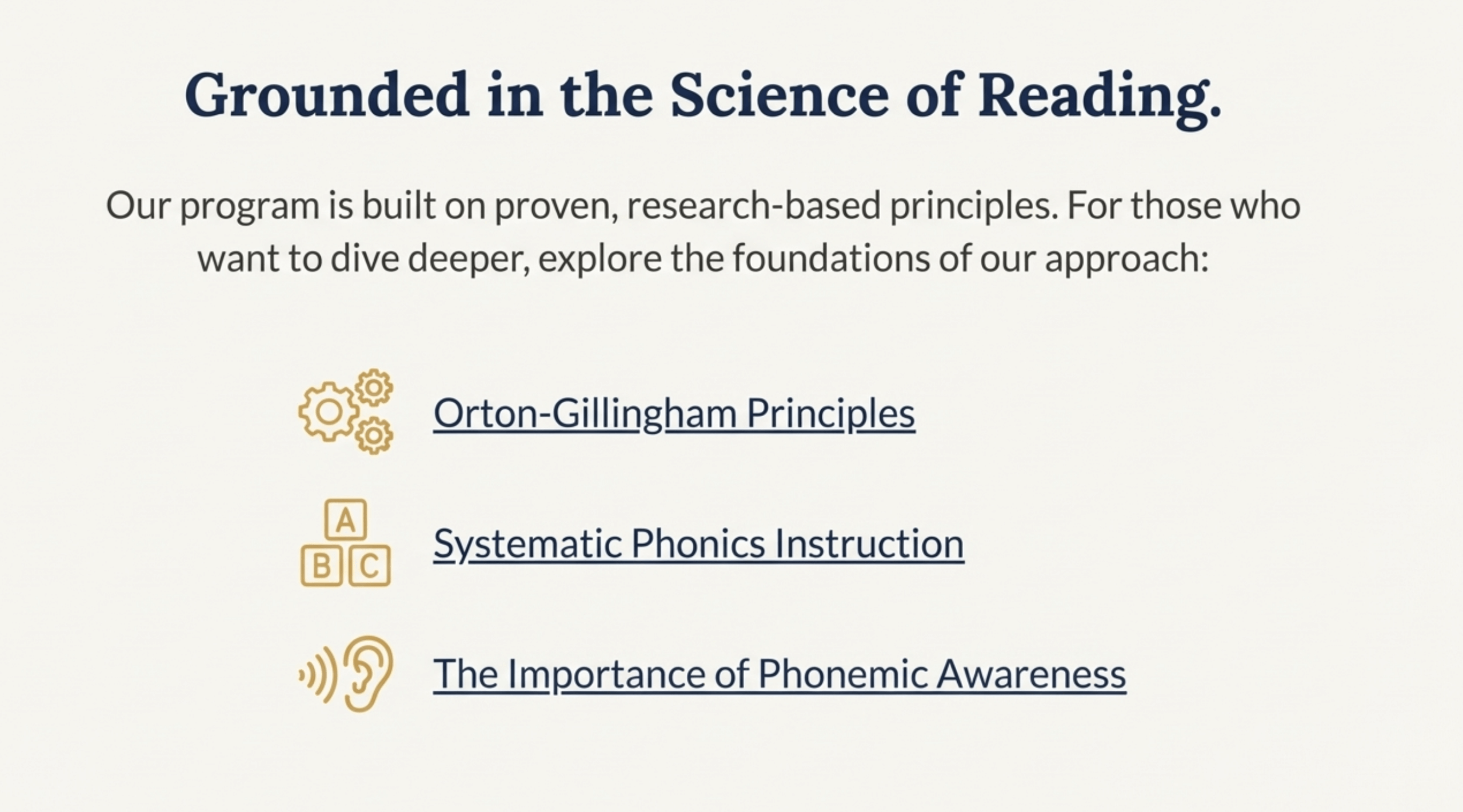 Grounded in research